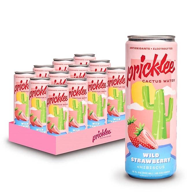 Pricklee Cactus Water - Pricklee Cactus Water - Wild Strawberry 12 oz can, 12pk