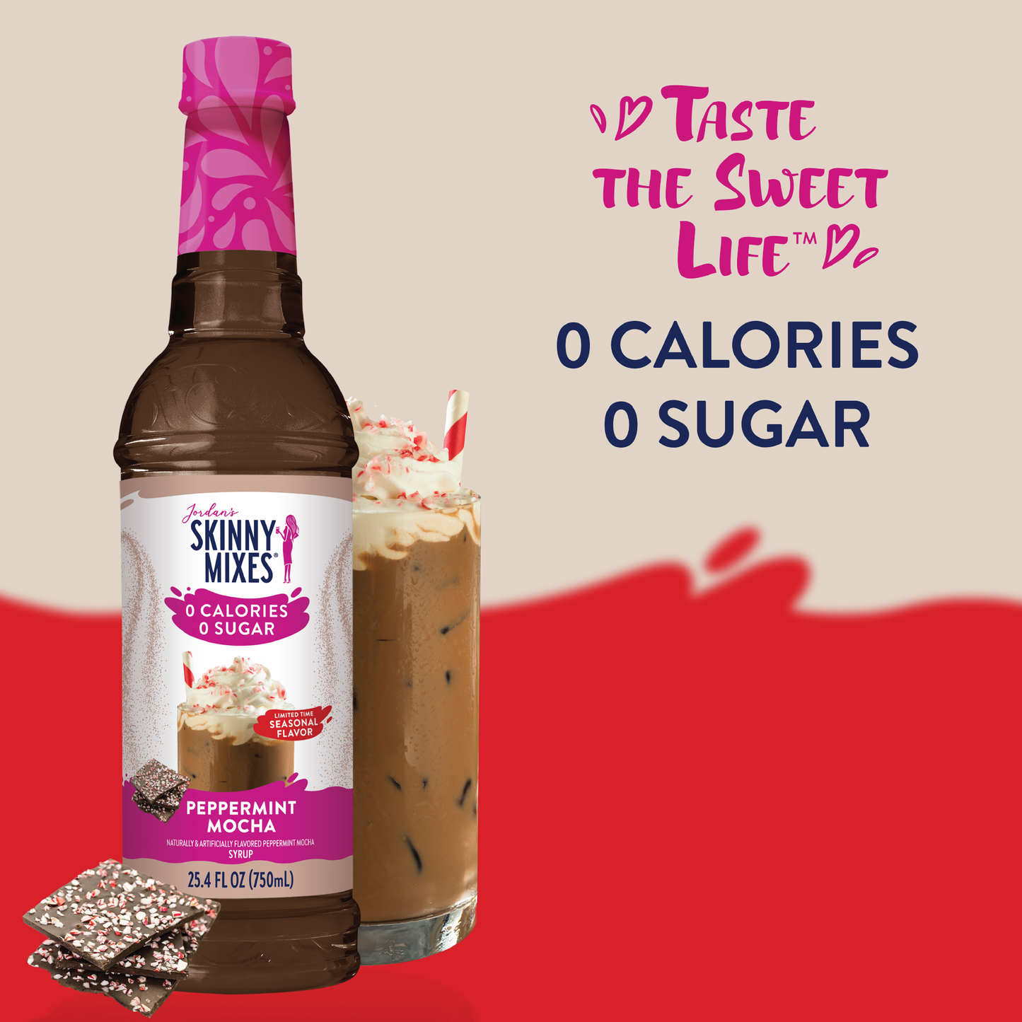 Jordan's Skinny Mixes - Sugar Free Peppermint Mocha Syrup