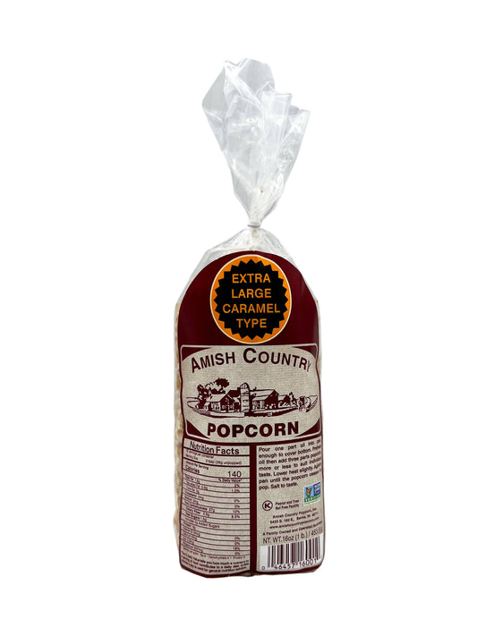 Amish Country Popcorn - 1lb Bag of Extra Large Caramel Type Popcorn