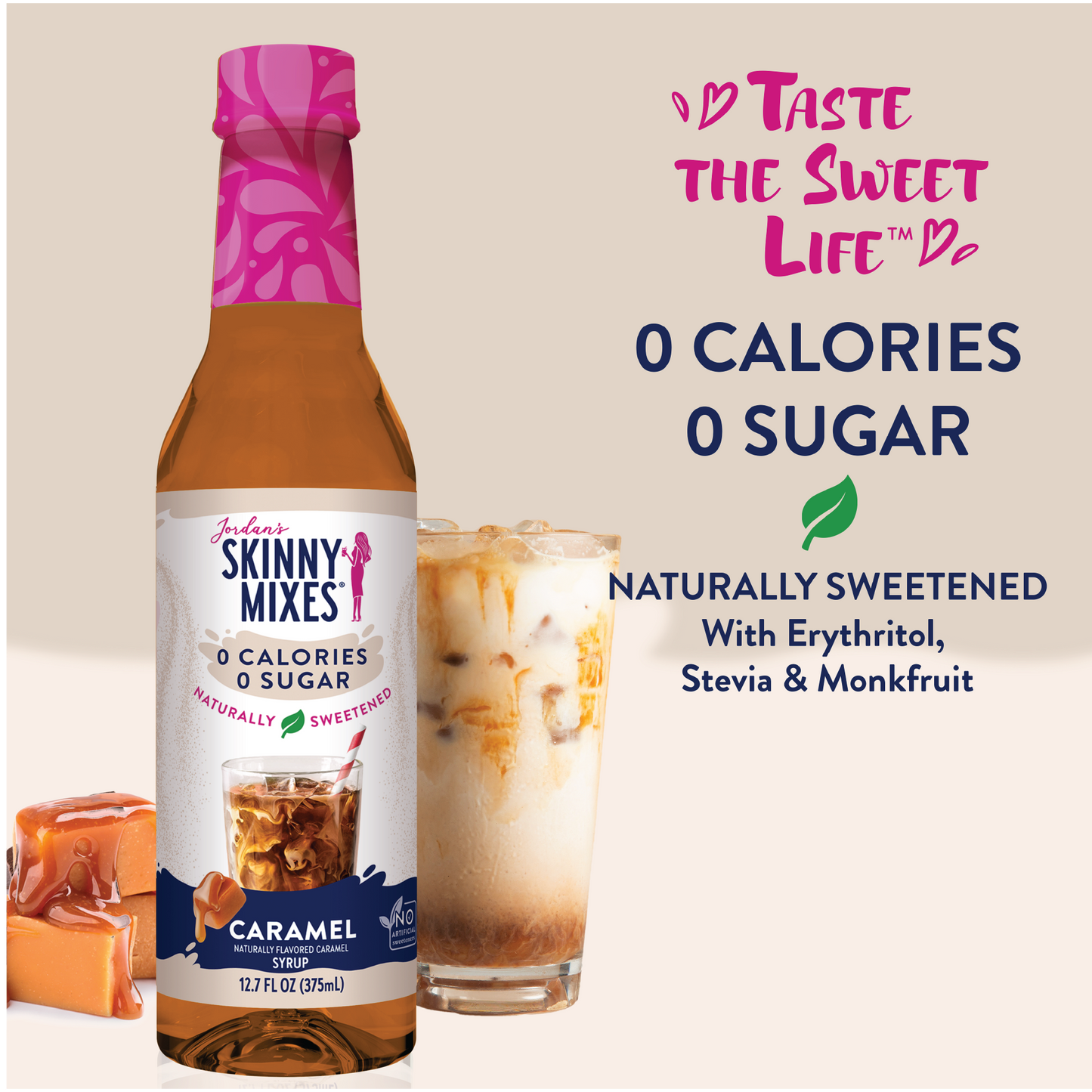 Jordan's Skinny Mixes - Naturally Sweetened Caramel Syrup - 375ml