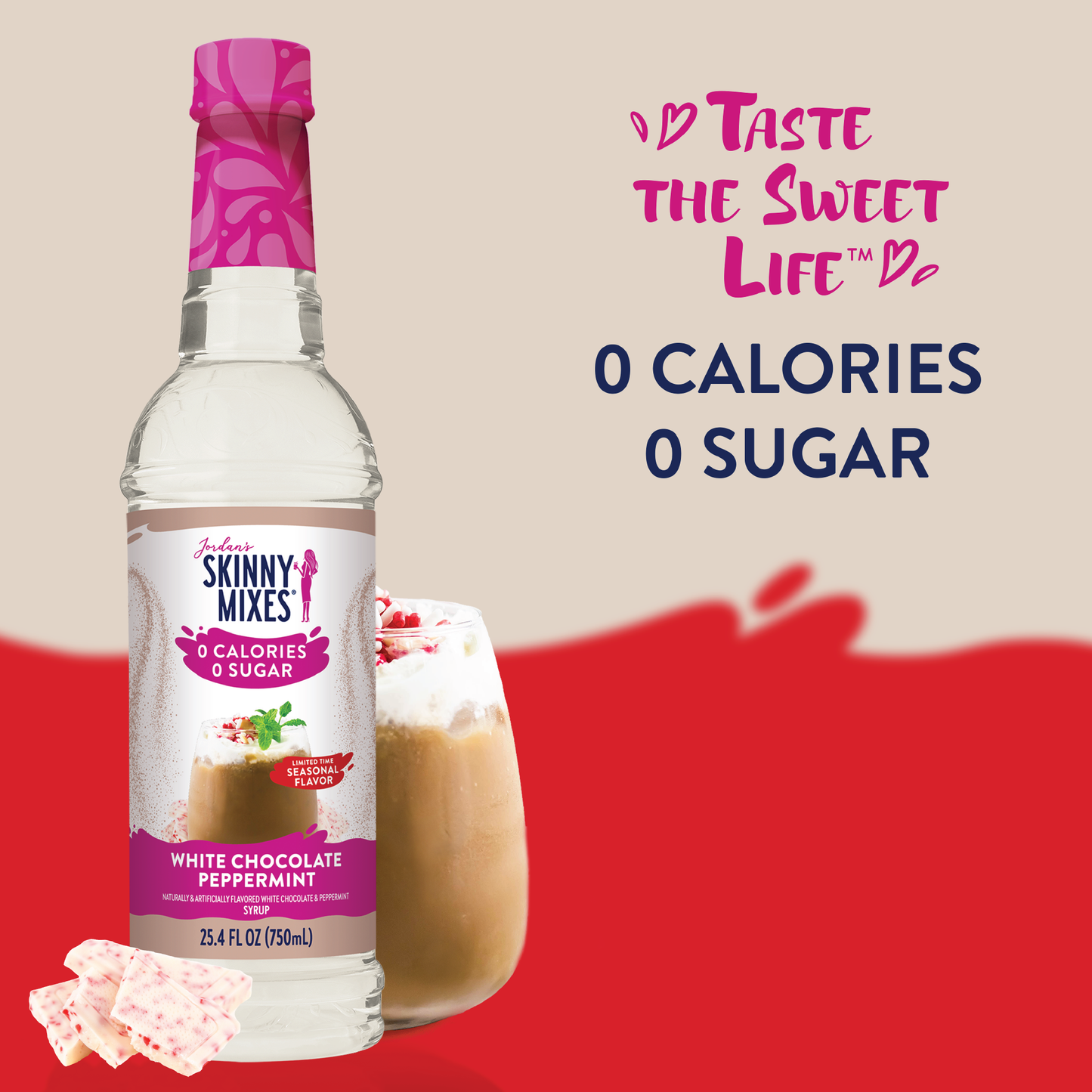 Jordan's Skinny Mixes - Sugar Free White Chocolate Peppermint Syrup