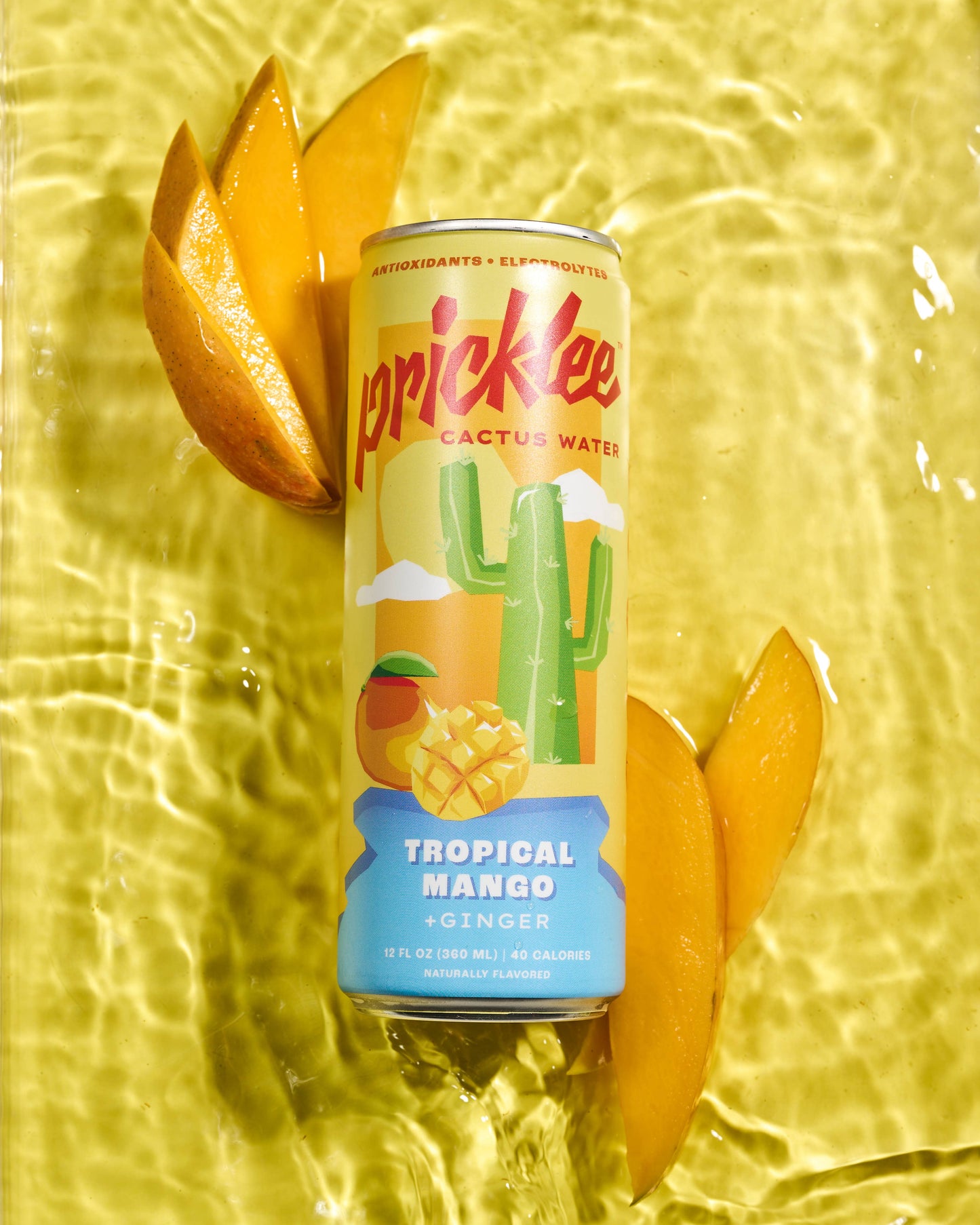 Pricklee Cactus Water - Pricklee Cactus Water - Tropical Mango 12 oz can, 12pk local pickup only