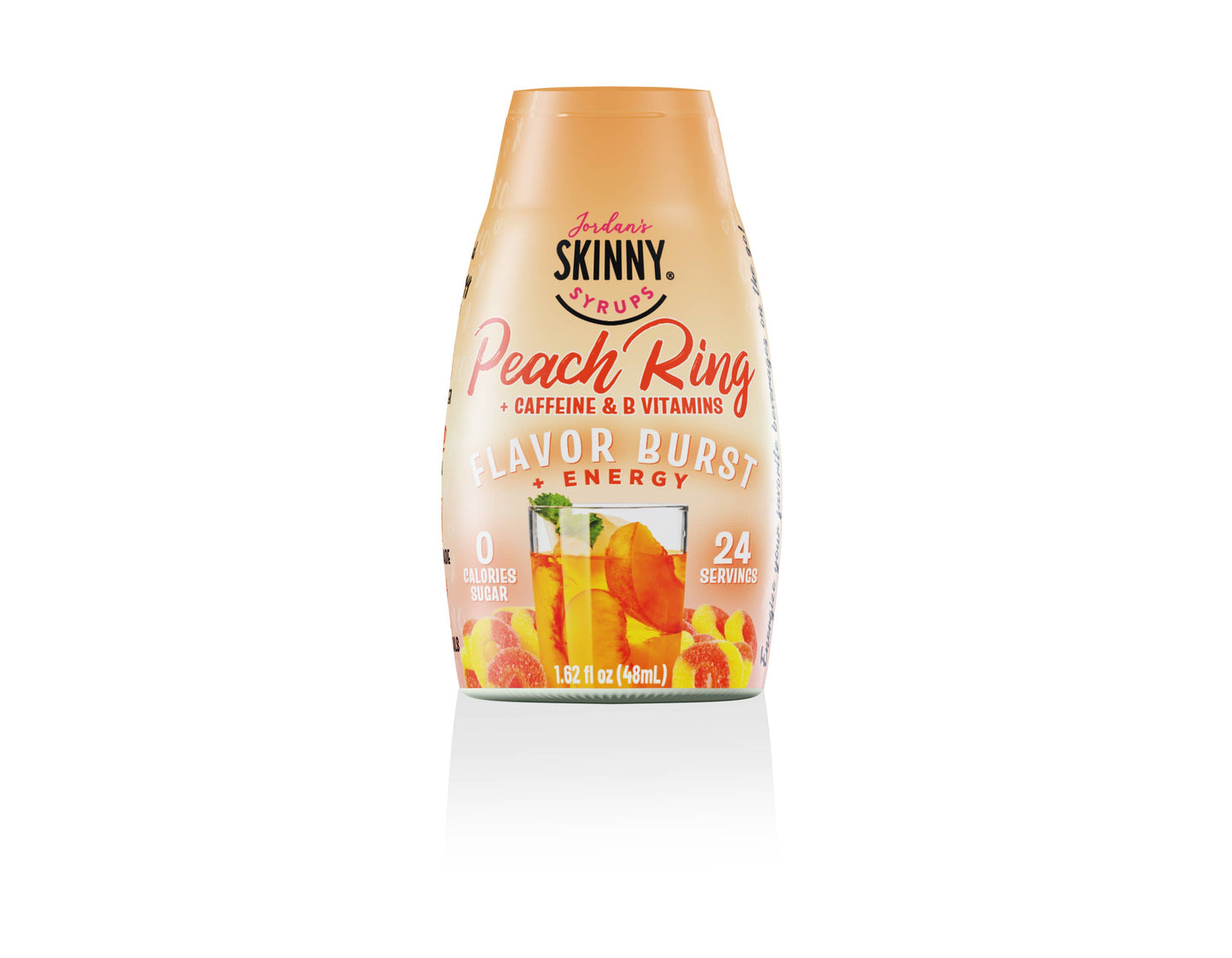 Jordan's Skinny Mixes - Flavor Burst - Sugar Free Peach Ring + Energy