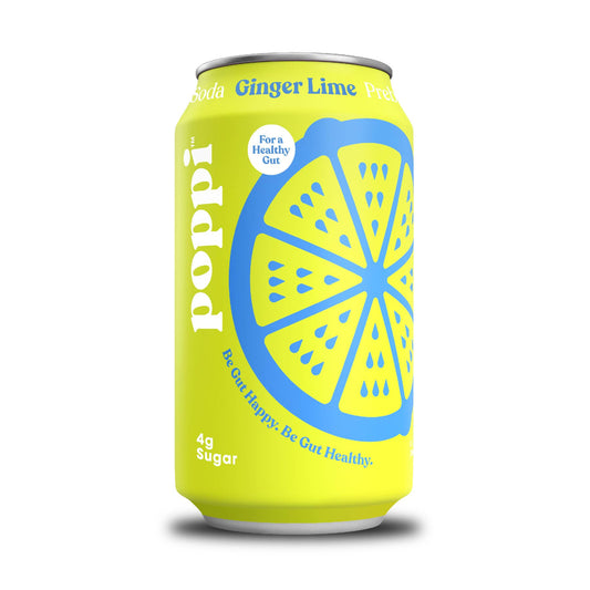 poppi - poppi, Ginger Lime, A Healthy Sparkling Prebiotic Soda 12pk local pickup only