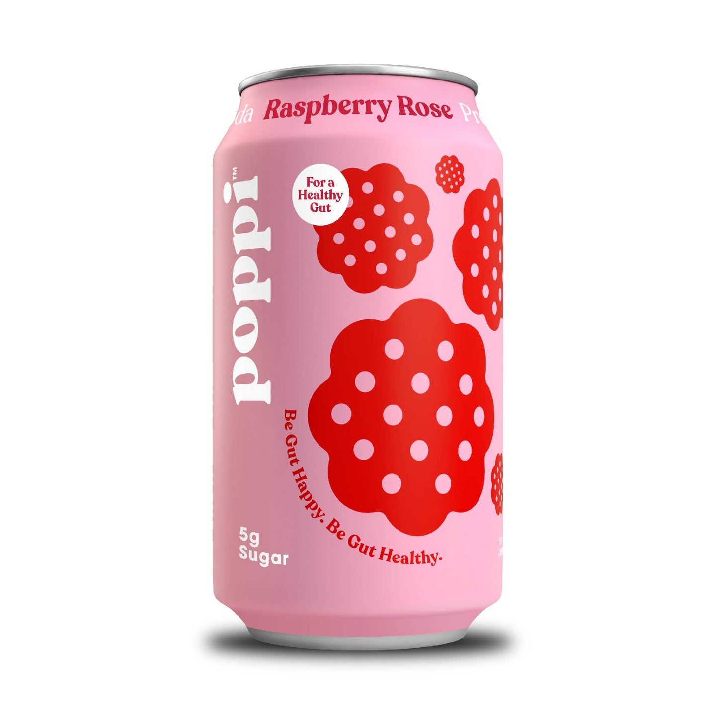 poppi - poppi, Raspberry Rose, A Healthy Sparkling Prebiotic Soda 12pk Local Pickup only